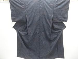 川辺風景模様織り出し本場泥大島紬着物(5マルキ)